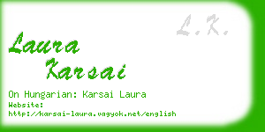 laura karsai business card